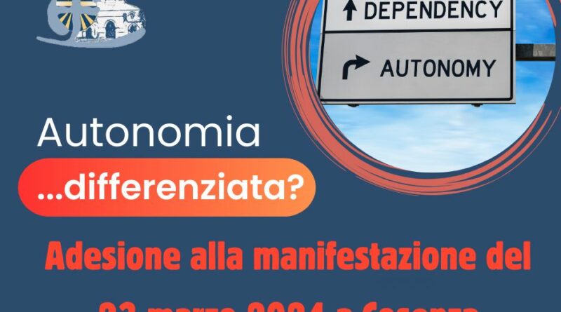 Adesione alla manifestazione del 23 marzo 2024